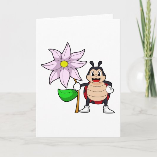 ハッチと花.PNG カード (正面)