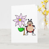 ハッチと花.PNG カード (黄色い花)