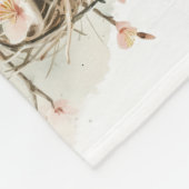 ハッチの準備!かわいい鳥のベビーマイルストーン フリースブランケット (角)