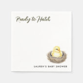 ハッチイエロー春シック赤ちゃんシャワー準備完了 スタンダードカクテルナプキン (正面)