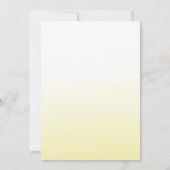 ハッチイエロー春シック赤ちゃんシャワー準備完了 招待状 (裏面)