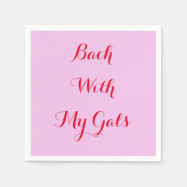 ハッチェロレッテのためのカスタムピンクのナプキン スタンダードカクテルナプキン