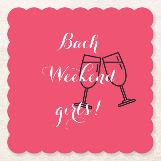 ハッチェロレッテのためのカスタムピンク紙コースター ペーパーコースター (正面)