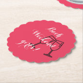 ハッチェロレッテのためのカスタムピンク紙コースター ペーパーコースター (アングル)
