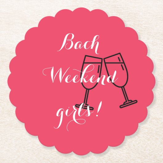 ハッチェロレッテのためのカスタムピンク紙コースター ペーパーコースター (正面)