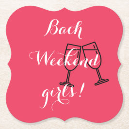 ハッチェロレッテのためのカスタムピンク紙コースター ペーパーコースター