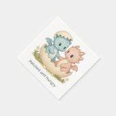 ハッチドハッチツインベビードラゴンパーティーナプキン スタンダードカクテルナプキン (角)