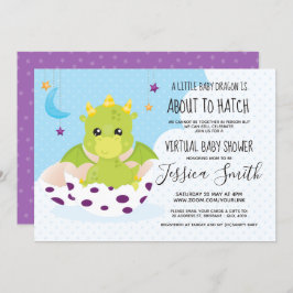 ハッチドラゴンへ |バーチャルベビーシャワー 招待状