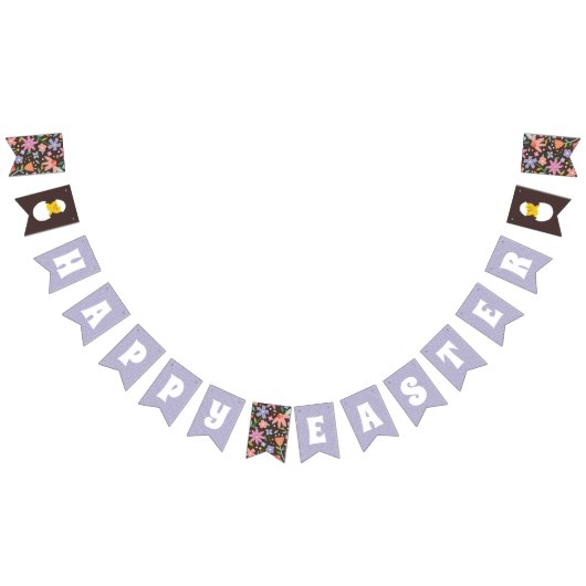 ハッチフローライースターパーティーバンティングバナー – ブラウン バンティングフラッグ (全)