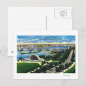 ハッチメモリアルバンドシェル、チャールズ川 ポストカード (正面/裏面)