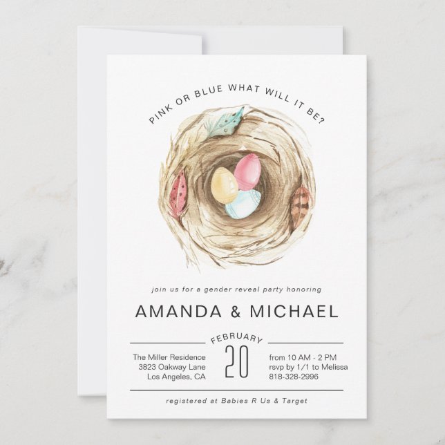 ハッチングの開始 |イースタージェンダーが赤ちゃんシャワーを明らかにする (正面)