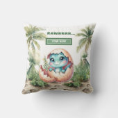 ハッチングスタイリッシュイーンベビー恐竜ベビー枕 クッション (裏面)