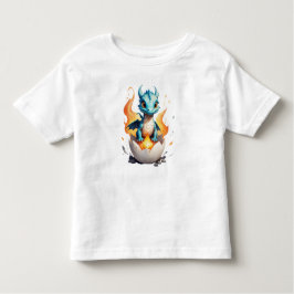 ハッチングベビードラゴンキッズファンタジー トドラーTシャツ