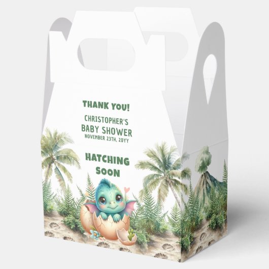 ハッチングマンスーン恐竜ベビーパーティーの好意ボックス フェイバーボックス (オープン)