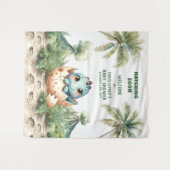 ハッチングマンスーン赤ちゃんシャワーパーティーバナーディノ タペストリー (正面(横))