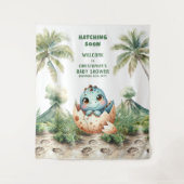 ハッチングマンスーン赤ちゃんシャワーパーティーバナーディノ タペストリー (正面)