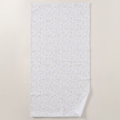 ハッチング紙吹雪水彩ドット ビーチタオル (正面)
