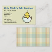 ハッチング黄色のクリック 名刺 (正面/裏面)