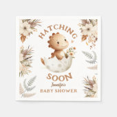 ハッチング!ボホニュートラル恐竜の赤ちゃんシャワー スタンダードカクテルナプキン (正面)