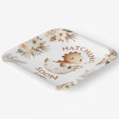 ハッチング！ボホニュートラル恐竜の赤ちゃんシャワー ペーパープレート (傾斜あり)