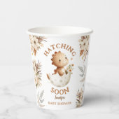 ハッチング！ボホニュートラル恐竜の赤ちゃんシャワー 紙コップ (裏面)