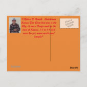 ハッチンソンカンザスファイアグローポストカード ポストカード (裏面)