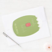 「ハッチ準備」赤ちゃんシャワー楕円シール 楕円形シール (封筒)