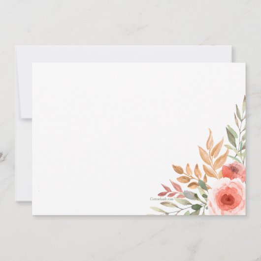 ハッツウースアンドフラワーズデビーテーマありがとう 招待状 (裏面)