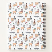 ハッツ&スカーフスキーパターンのラマス ノートブック (裏面)