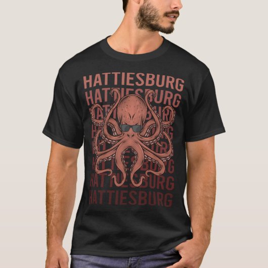 ハッティズバーグの面白いタコ Tシャツ (正面)