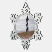 ハッテラス岬の灯台 スノーフレークピューターオーナメント (右)