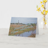 ハッテラス岬OBXからの挨拶 カード (黄色い花)