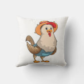 ハットと農家としての鶏肉 クッション (裏面)