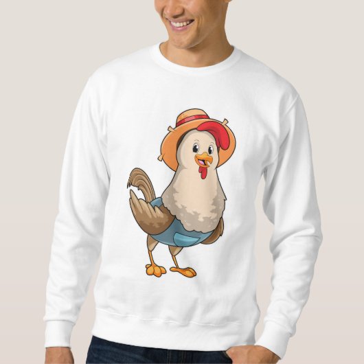 ハットと農家としての鶏肉 スウェットシャツ (正面)