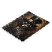 ハットのD3Rノベルティに絵を描かわいいスチームパンク犬 ノートブック (左側)