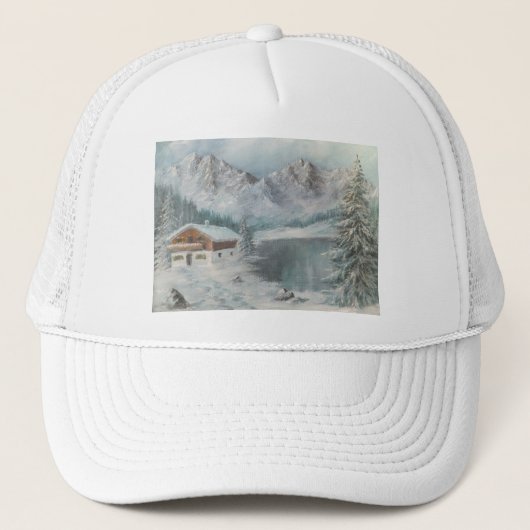 ハットアン絵画ヘイズのバイエルン雪シーン キャップ (正面)