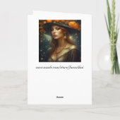 ハットエーテルの美しい女性アイアート カード (裏面)