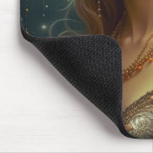 ハットエーテルの美しい女性アイアート マウスパッド (コーナー)