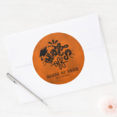 ハットオフ – オレンジ ラウンドシール (封筒)