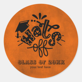 ハットオフ – オレンジ ラウンドシール