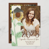 ハットカントリーによるひまわり卒業発表 招待状 (正面/裏面)