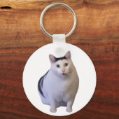 ハットキャットミーム両面キーチェーン キーホルダー (正面)