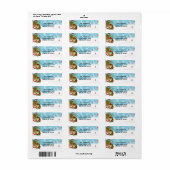 ハットクリスマスグランジ差出人住所 ラベル (フルシート)