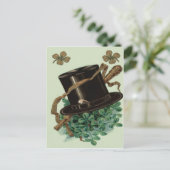 ハットクレイパイプシャームロックフォーリーフクローバーシルレーグ ポストカード (スタンド正面)