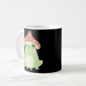 ハットコテージオーエステティックの可愛いカエルのキノコ コーヒーマグカップ (正面左)