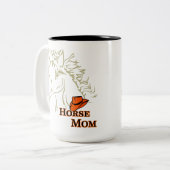 ハットコーヒーマグ付き馬ママ ツートーンマグカップ (正面左)