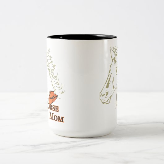 ハットコーヒーマグ付き馬ママ ツートーンマグカップ (中央)