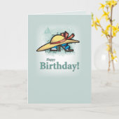 ハットシューズ誕生日 カード (黄色い花)