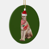 ハットスカフクリスマス付きクーガー セラミックオーナメント (右)