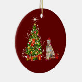 ハットスカフクリスマス付きクーガー セラミックオーナメント (右)